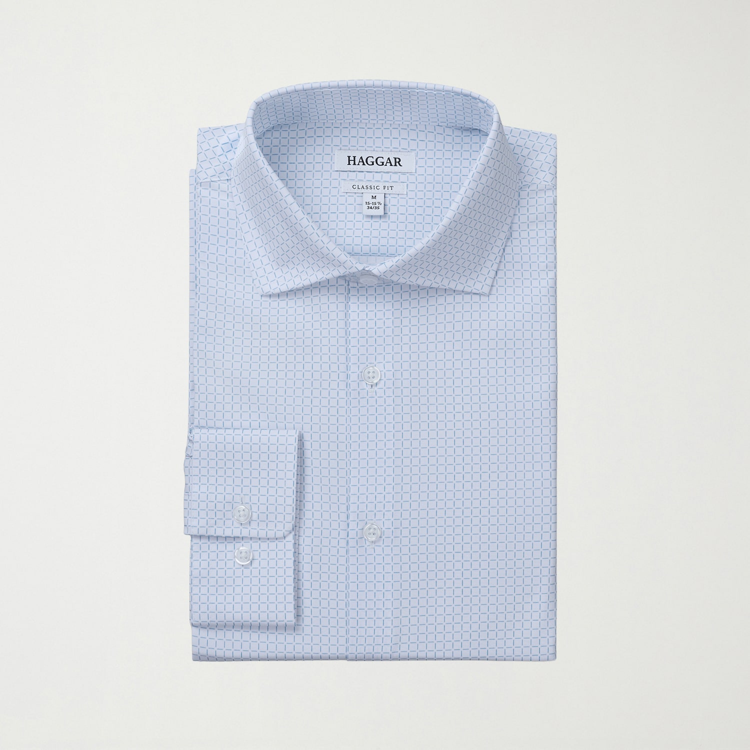 Haggar Smart Wash Mens Classic Fit Easy Care Long Sleeve Dress Shirt