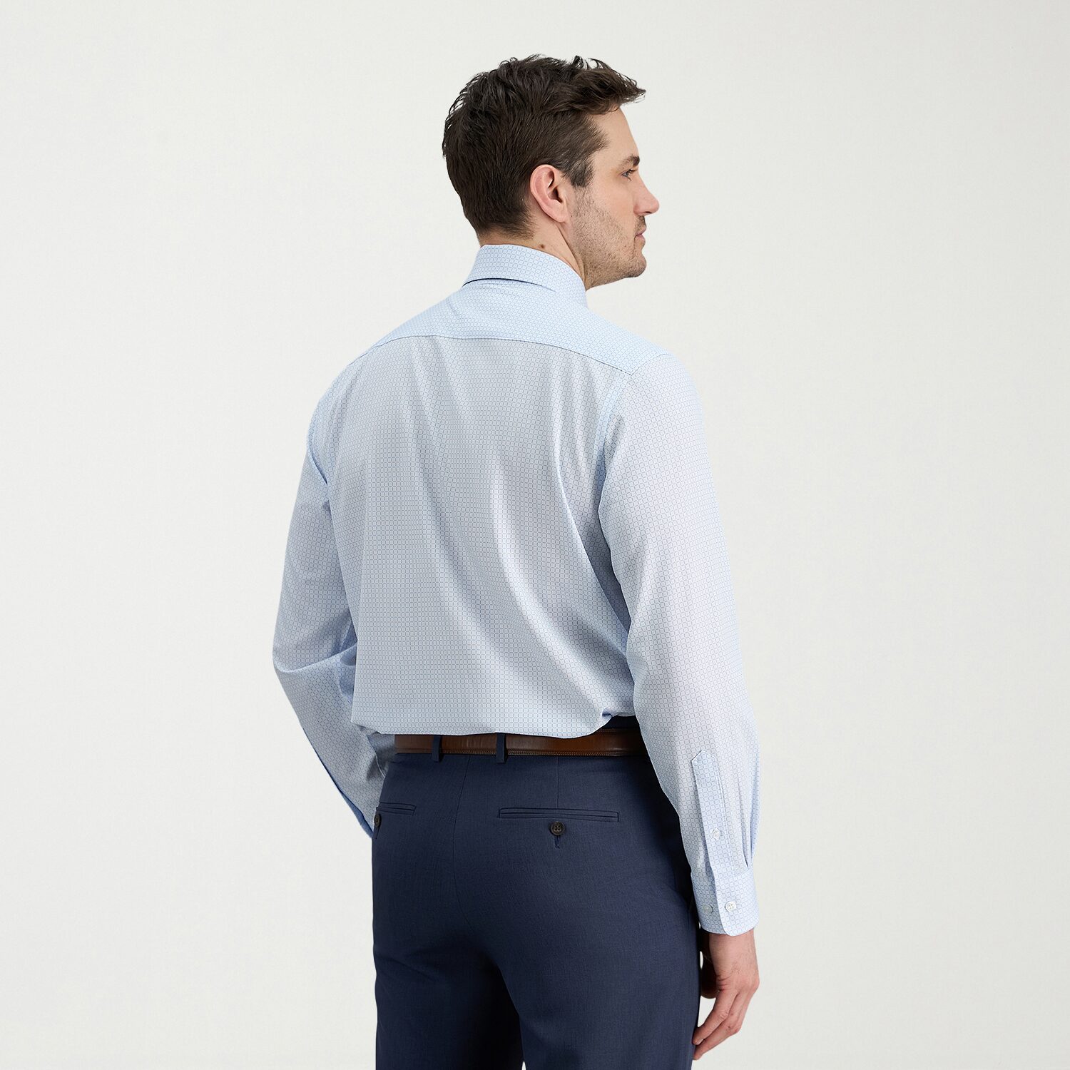 Haggar Smart Wash Mens Classic Fit Easy Care Long Sleeve Dress Shirt