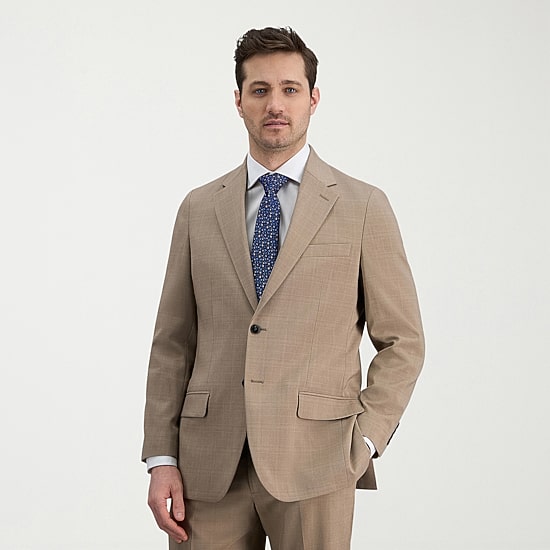 Haggar Smart Wash Mens Classic Fit Plaid Suit Jacket