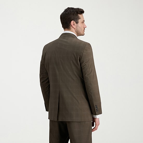 Haggar JMH Mens Classic Fit Plaid Suit Jacket