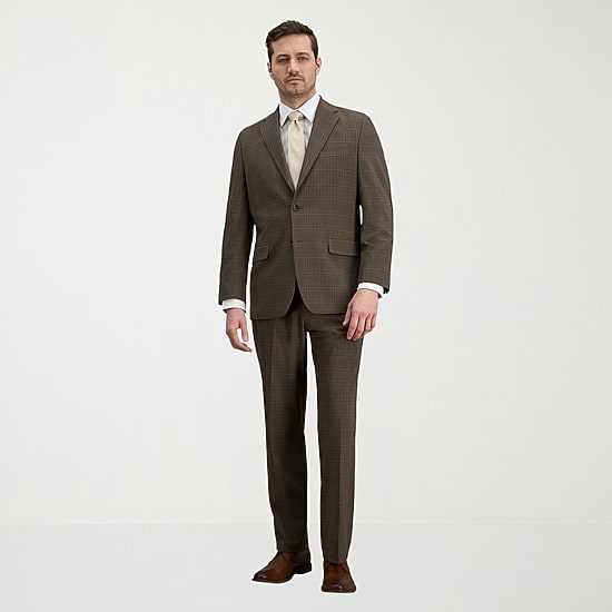 Haggar JMH Mens Classic Fit Plaid Suit Jacket