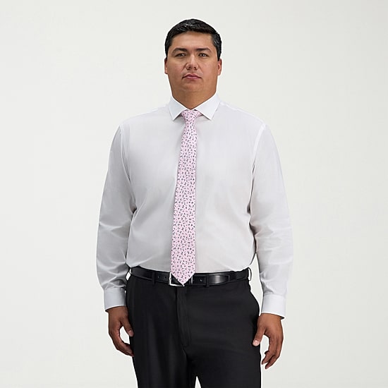 Haggar Big and Tall Mens Classic Fit Wrinkle Free Long Sleeve Dress Shirt