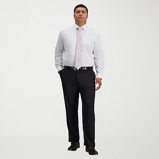 Haggar Big and Tall Mens Classic Fit Wrinkle Free Long Sleeve Dress Shirt