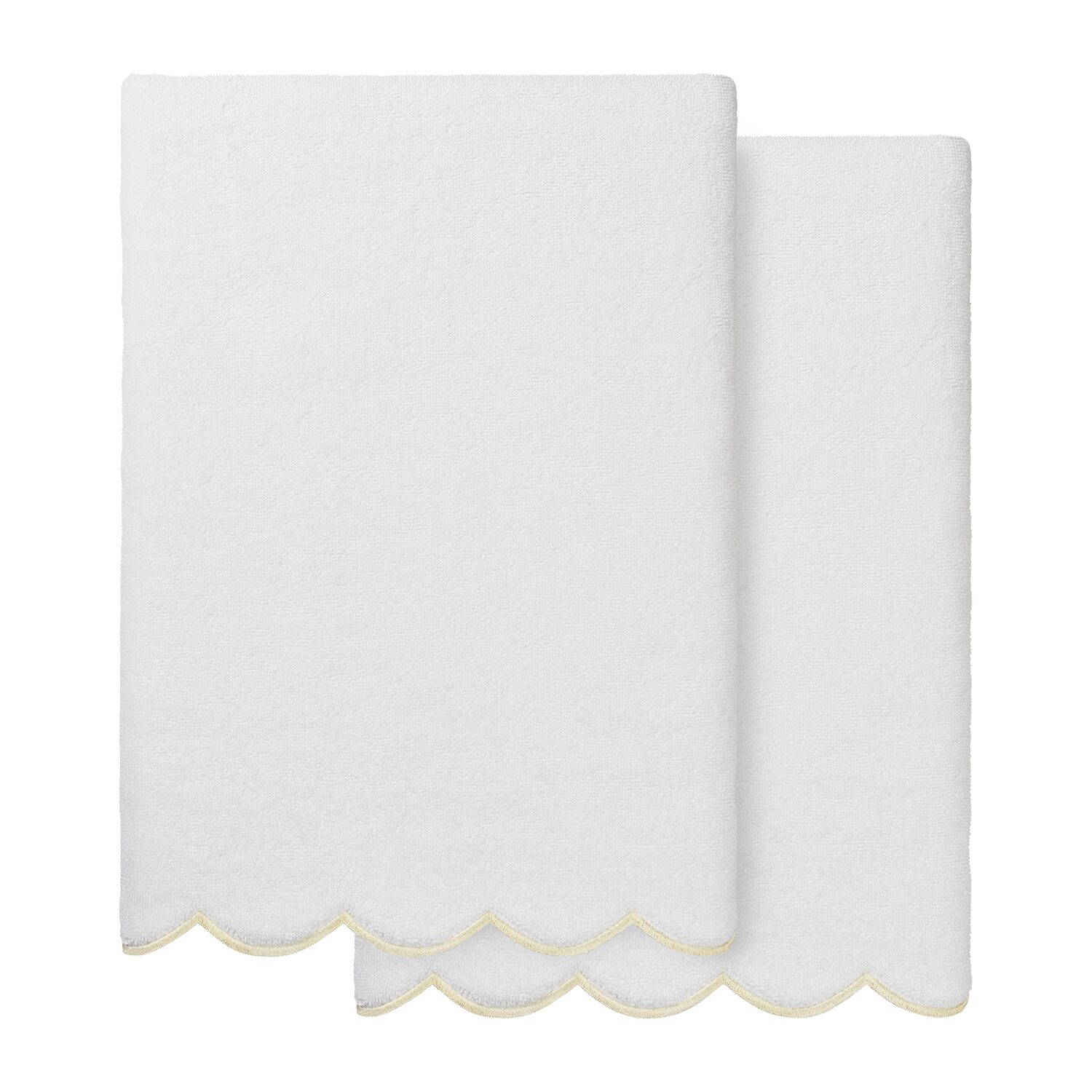 Linum Home Textiles Adornia Scallop 2-pc. Quick Dry Bath Towel Set