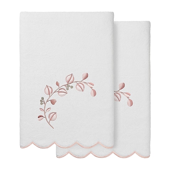 Linum Home Textiles Wild Branch Scallop 2-pc. Quick Dry Bath Towel Set