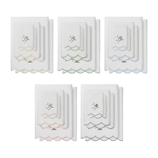 Linum Home Textiles Teresa Scallop 6-pc. Quick Dry Bath Towel Set