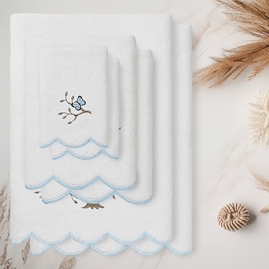 Linum Home Textiles Teresa Scallop 6-pc. Quick Dry Bath Towel Set