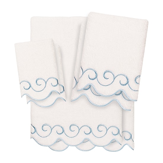 Linum Home Textiles Simplicity Scallop 6-pc. Quick Dry Bath Towel Set