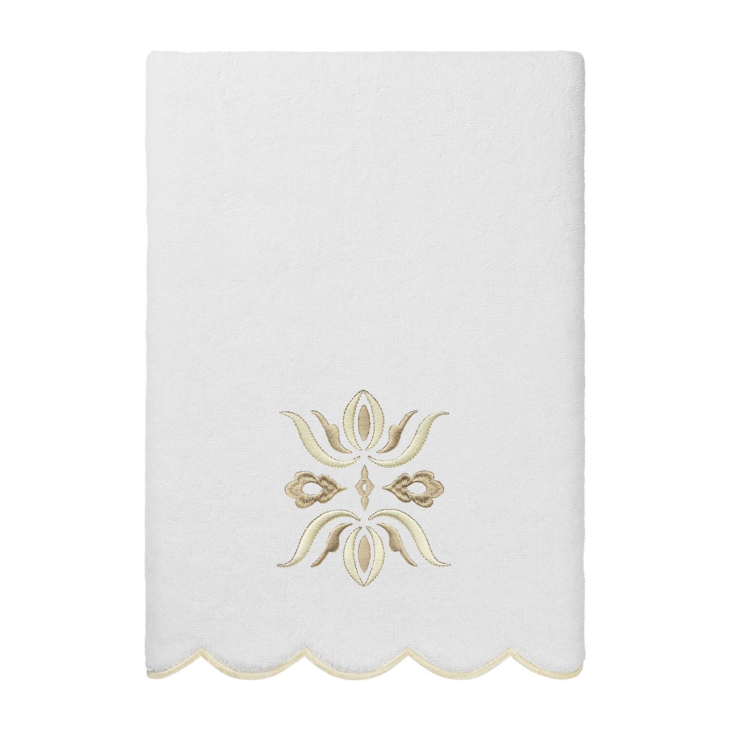 Linum Home Textiles Flower Crest Scallop 3-pc. Quick Dry Bath Towel Set
