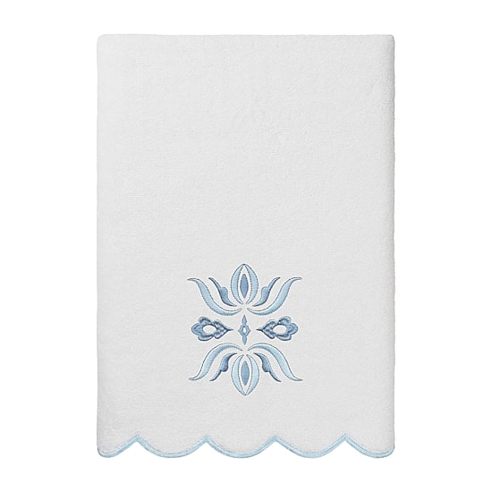 Linum Home Textiles Flower Crest Scallop 3-pc. Quick Dry Bath Towel Set