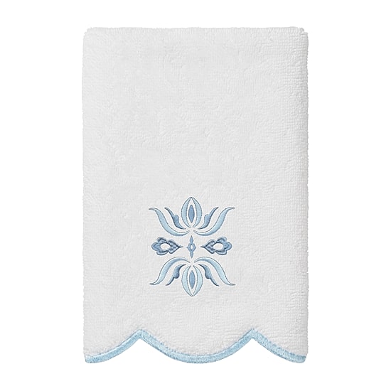 Linum Home Textiles Flower Crest Scallop 3-pc. Quick Dry Bath Towel Set