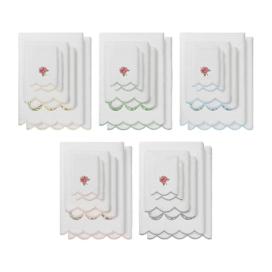 Linum Home Textiles Maui Scallop 6-pc. Quick Dry Bath Towel Set