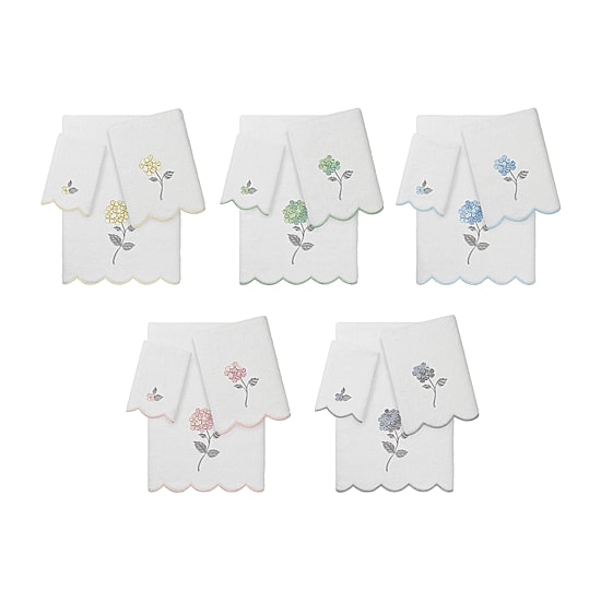 Linum Home Textiles Hydea Scallop 3-pc. Quick Dry Bath Towel Set