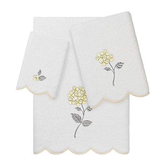 Linum Home Textiles Hydea Scallop 3-pc. Quick Dry Bath Towel Set