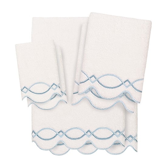 Linum Home Textiles Diamond Chain Scallop 6-pc. Quick Dry Bath Towel Set