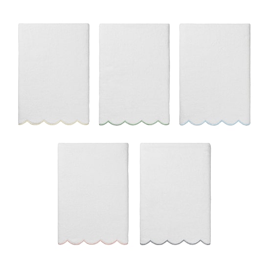 Linum Home Textiles Adornia Scallop Quick Dry Bath Towel Set