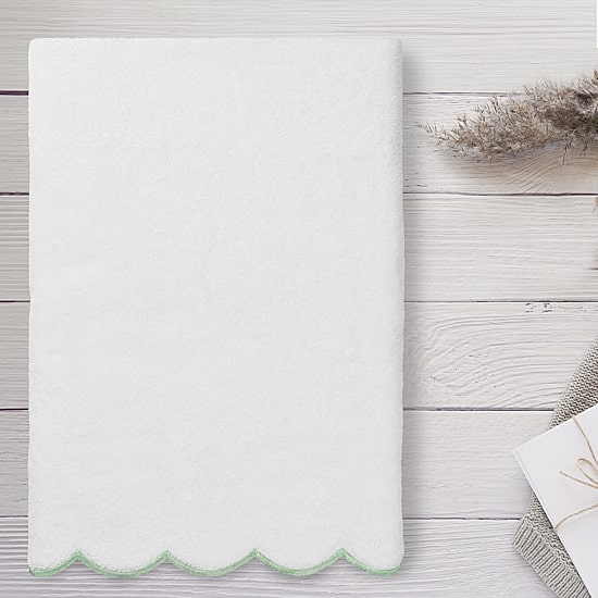 Linum Home Textiles Adornia Scallop Quick Dry Bath Towel Set