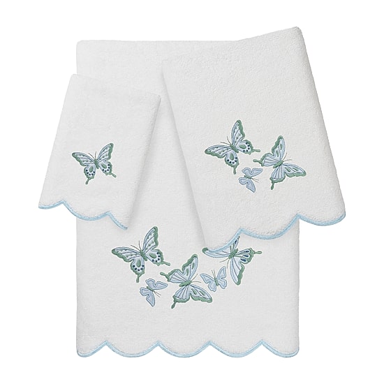 Linum Home Textiles Britney Scallop 3-pc. Quick Dry Bath Towel Set