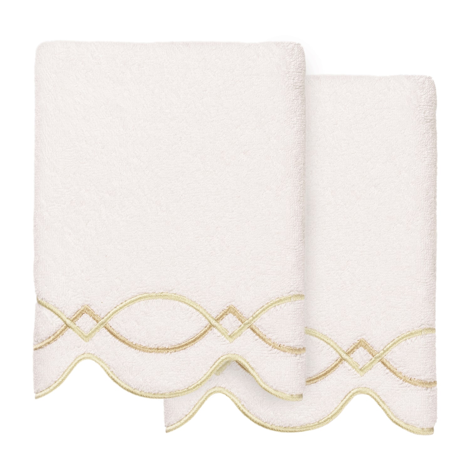 Linum Home Textiles Diamond Chain Scallop 2-pc. Hand Towel