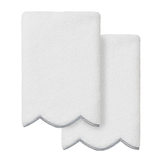 Linum Home Textiles Adornia Scallop 2-pc. Fingertip Towel