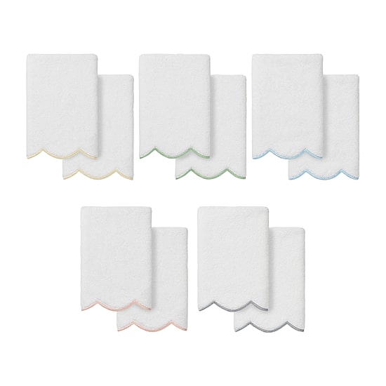 Linum Home Textiles Adornia Scallop 2-pc. Fingertip Towel