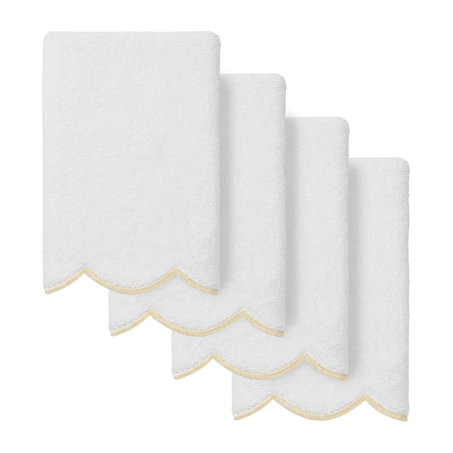 Linum Home Textiles Adornia Scallop 4-pc. Fingertip Towel