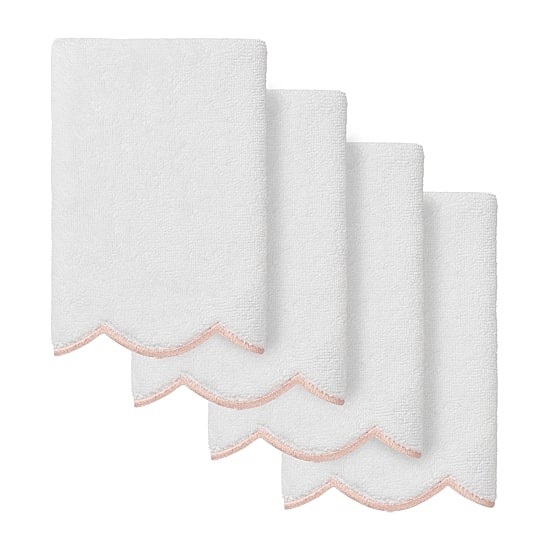 Linum Home Textiles Adornia Scallop 4-pc. Fingertip Towel