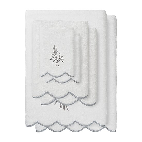 Linum Home Textiles Whitney Scallop 6-pc. Quick Dry Bath Towel Set