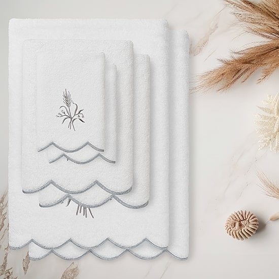 Linum Home Textiles Whitney Scallop 6-pc. Quick Dry Bath Towel Set