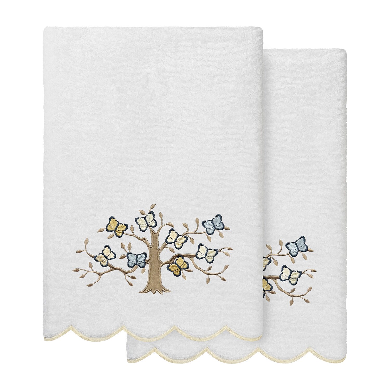Linum Home Textiles Teresa Scallop 2-pc. Quick Dry Bath Towel Set