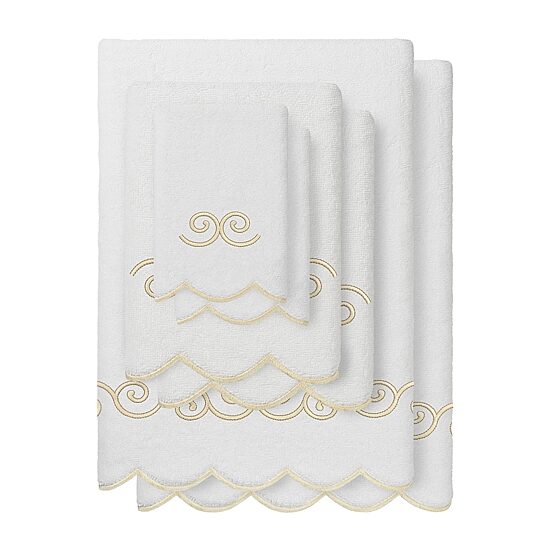 Linum Home Textiles Symmetra Scallop 6-pc. Quick Dry Bath Towel Set