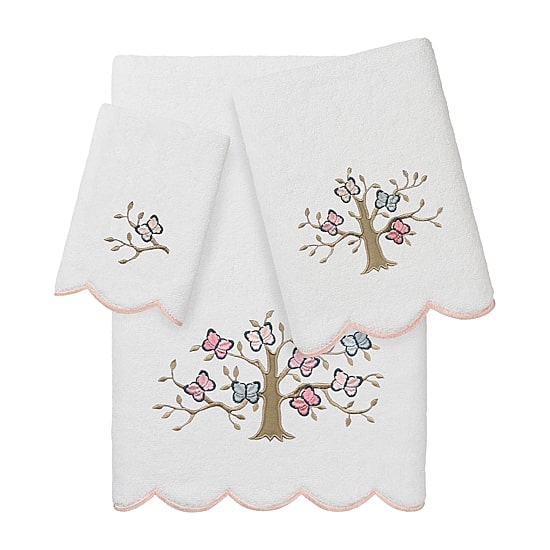 Linum Home Textiles Teresa Scallop 3-pc. Quick Dry Bath Towel Set