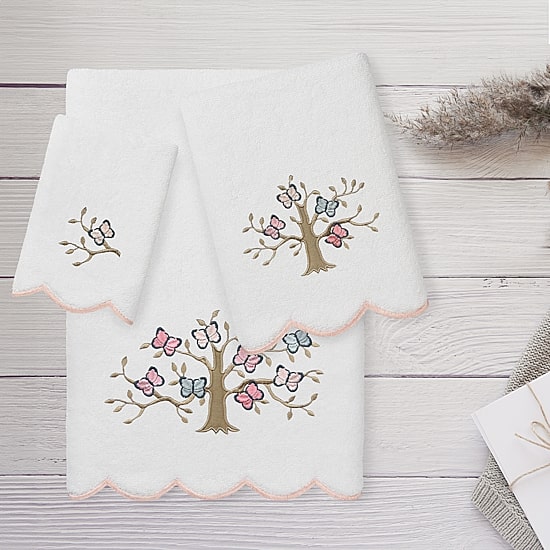 Linum Home Textiles Teresa Scallop 3-pc. Quick Dry Bath Towel Set