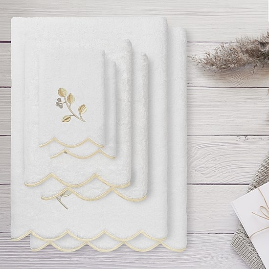 Linum Home Textiles Wild Branch Scallop 6-pc. Quick Dry Bath Towel Set