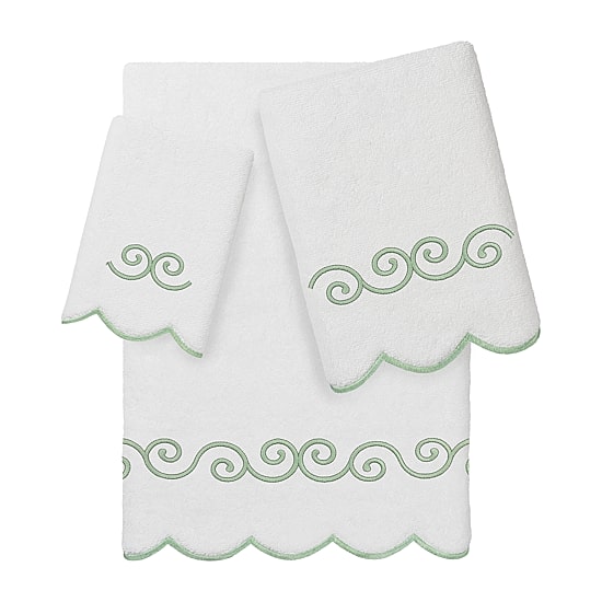 Linum Home Textiles Symmetra Scallop 3-pc. Quick Dry Bath Towel Set
