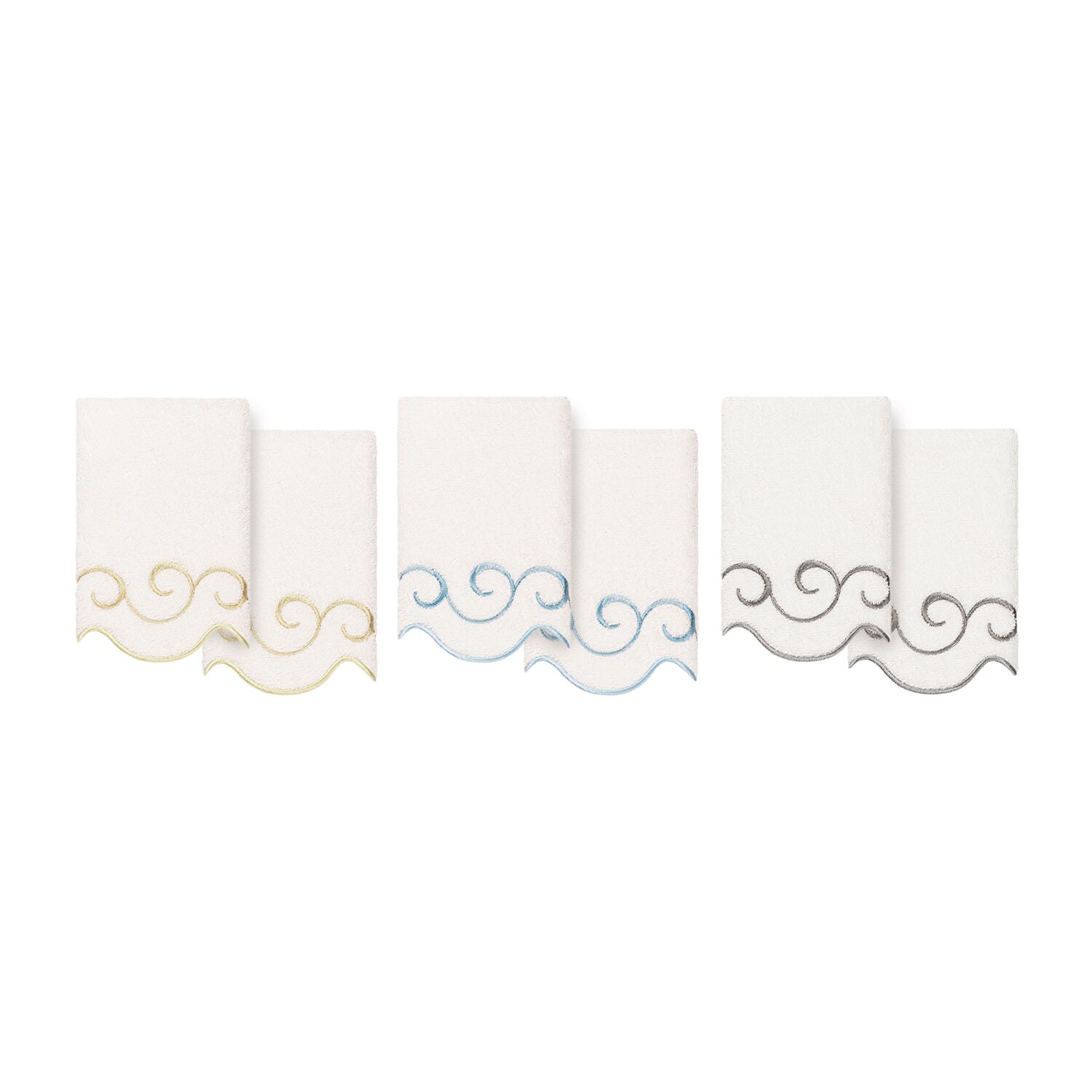 Linum Home Textiles Simplicity Scallop 2-pc. Fingertip Towel