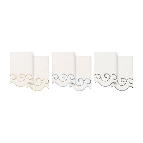 Linum Home Textiles Simplicity Scallop 2-pc. Fingertip Towel
