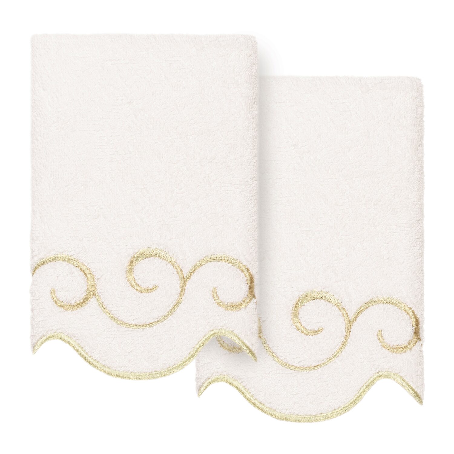 Linum Home Textiles Simplicity Scallop 2-pc. Fingertip Towel