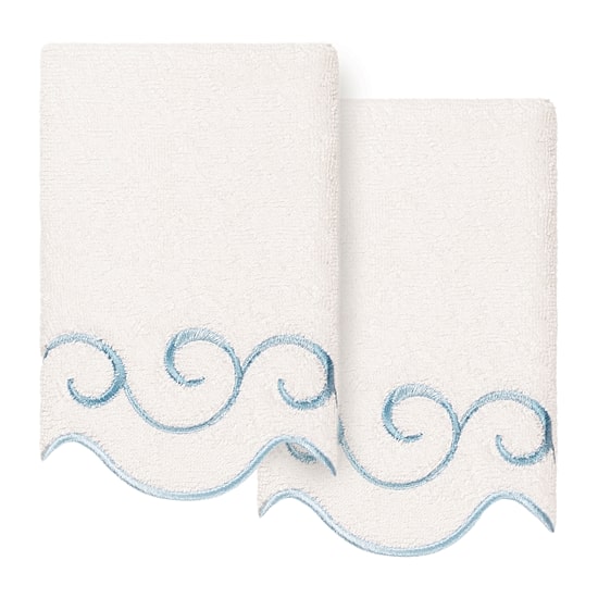 Linum Home Textiles Simplicity Scallop 2-pc. Fingertip Towel