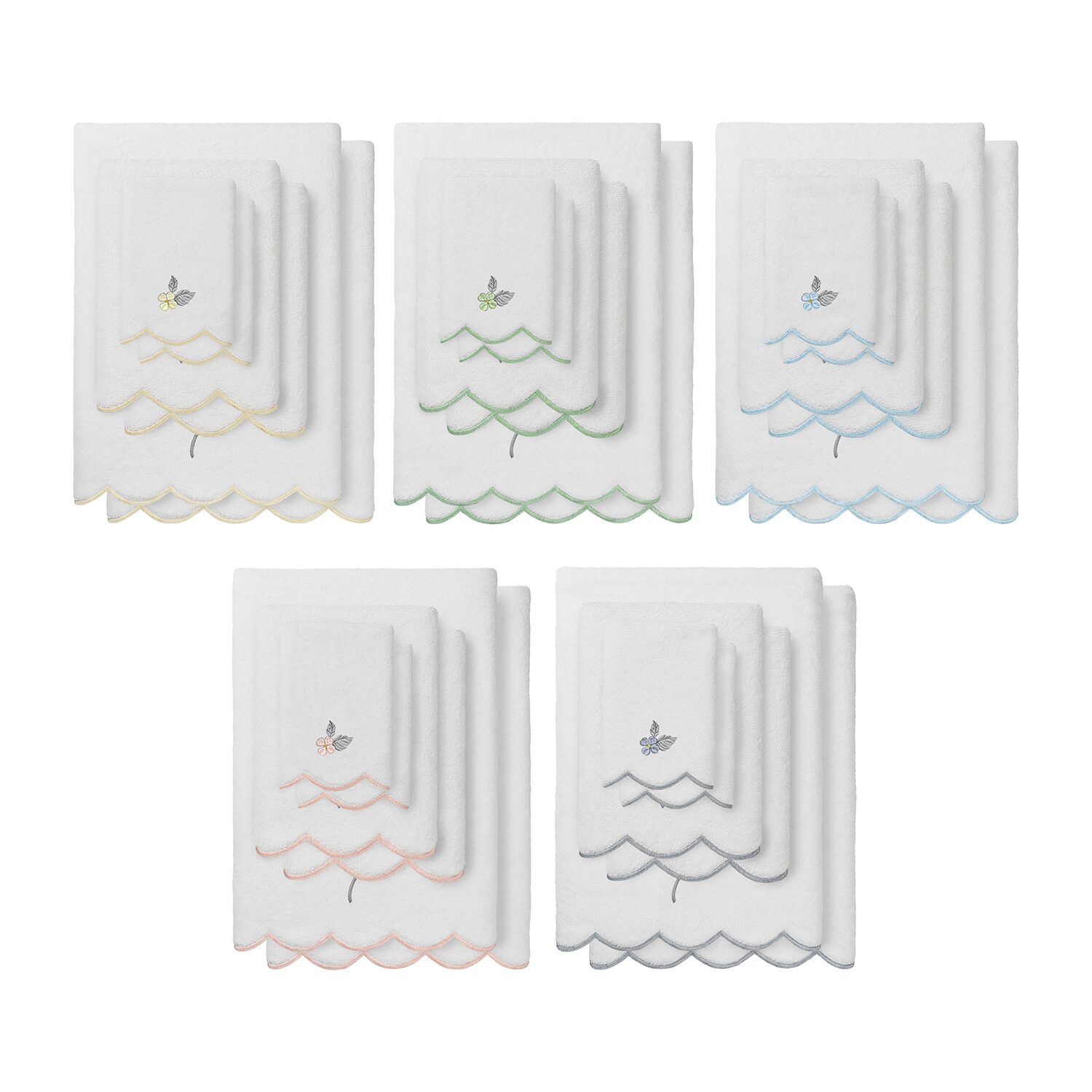 Linum Home Textiles Hydea Scallop 6-pc. Quick Dry Bath Towel Set