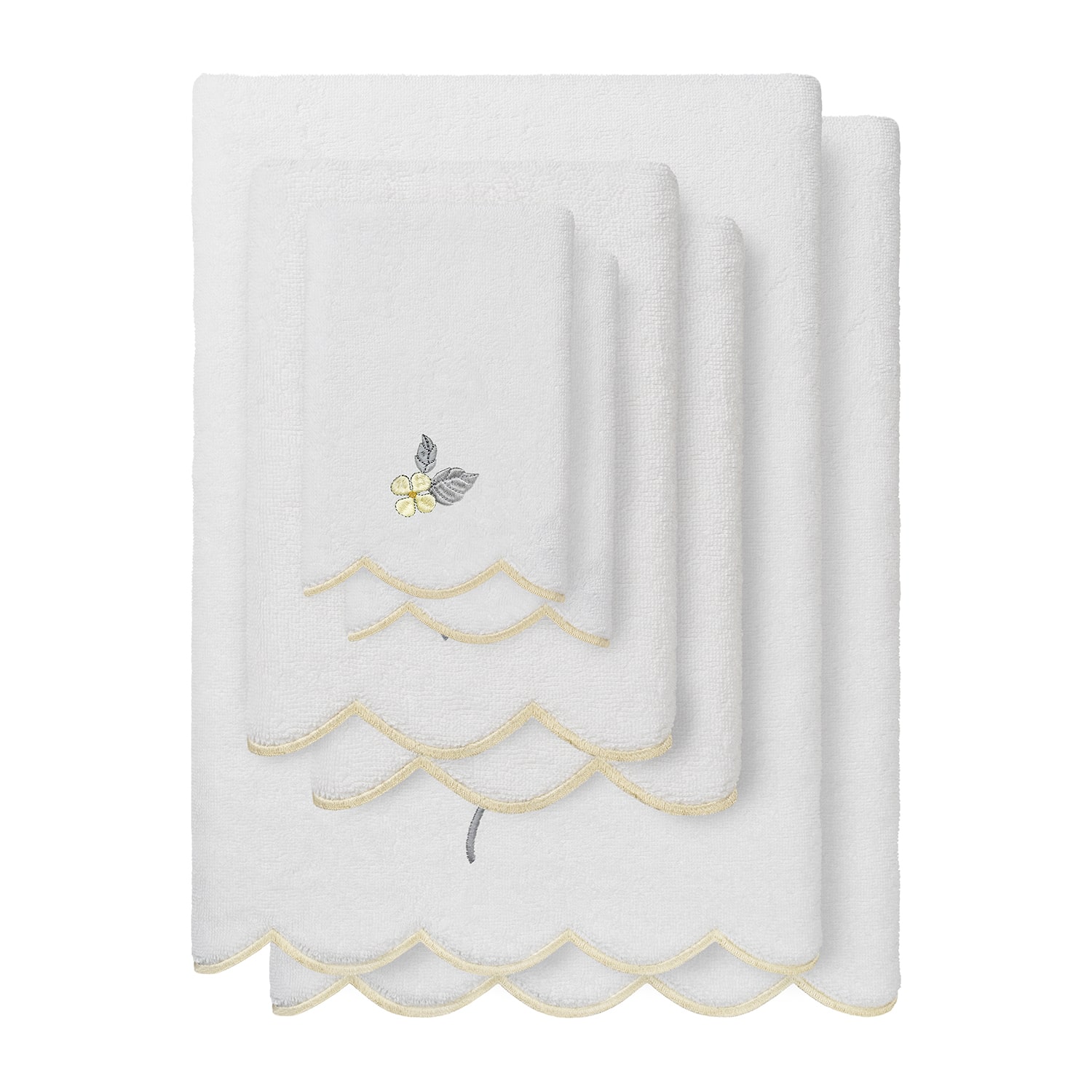 Linum Home Textiles Hydea Scallop 6-pc. Quick Dry Bath Towel Set