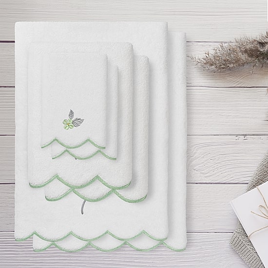 Linum Home Textiles Hydea Scallop 6-pc. Quick Dry Bath Towel Set