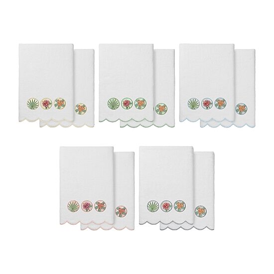 Linum Home Textiles Maui Scallop 2-pc. Quick Dry Bath Towel Set