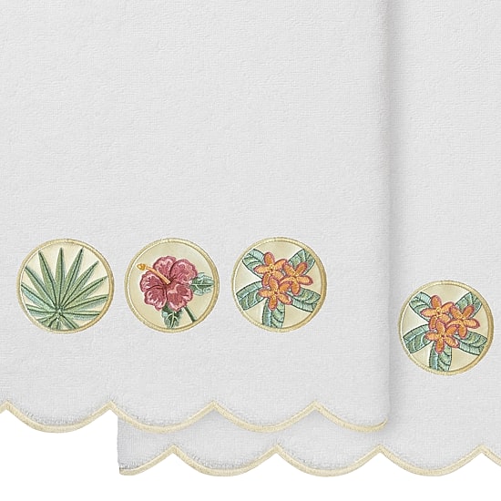 Linum Home Textiles Maui Scallop 2-pc. Quick Dry Bath Towel Set
