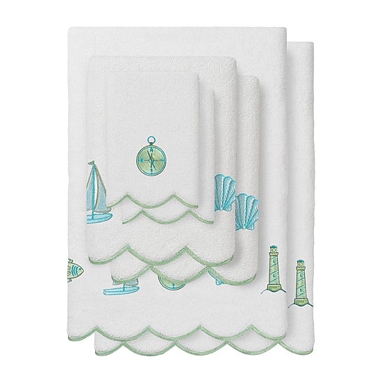 Linum Home Textiles Sea Joy Scallop 6-pc. Quick Dry Bath Towel Set