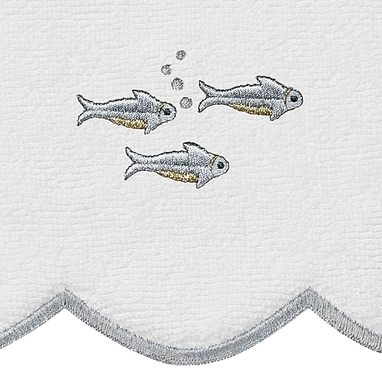 Linum Home Textiles Fish School Scallop 6-pc. Quick Dry Bath Towel Set