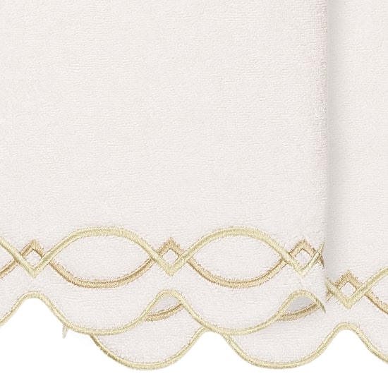 Linum Home Textiles Diamond Chain Scallop 2-pc. Quick Dry Bath Towel Set