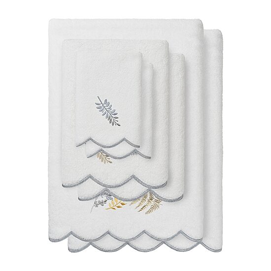 Linum Home Textiles Fern Toss Scallop 6-pc. Quick Dry Bath Towel Set