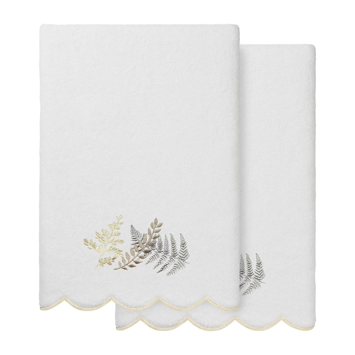 Linum Home Textiles Fern Toss Scallop -pc. Quick Dry Bath Towel Set