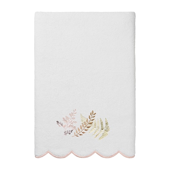 Linum Home Textiles Fern Toss Scallop 3-pc. Quick Dry Bath Towel Set